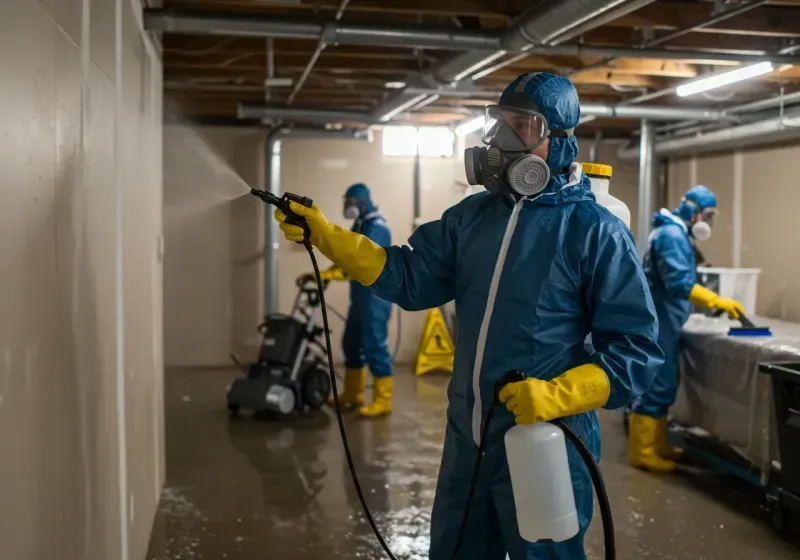 Basement Sanitization and Antimicrobial Treatment process in River Oaks, TX