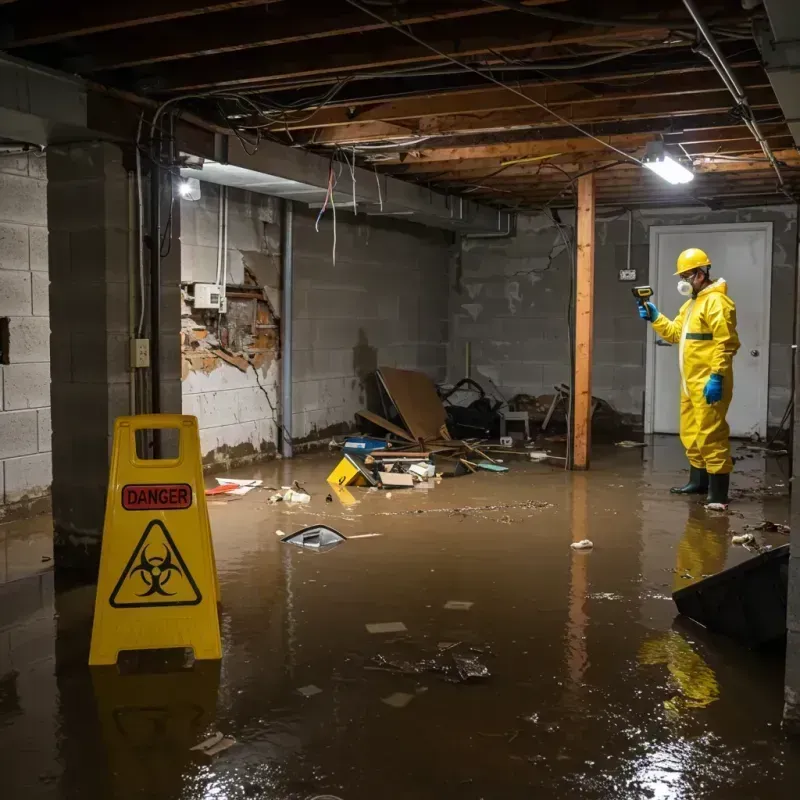 Flooded Basement Electrical Hazard in River Oaks, TX Property